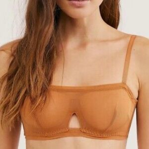 NWT Free People Wear Are HAH Wired Bra in Brown Sugar